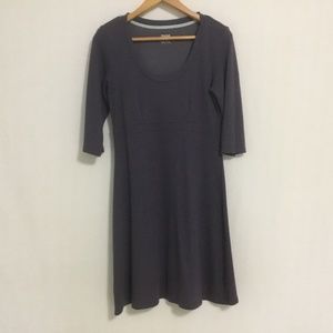 Horny Toad Purple Scoop Neck 3/4 Sleeve Dress Women’s Size Small